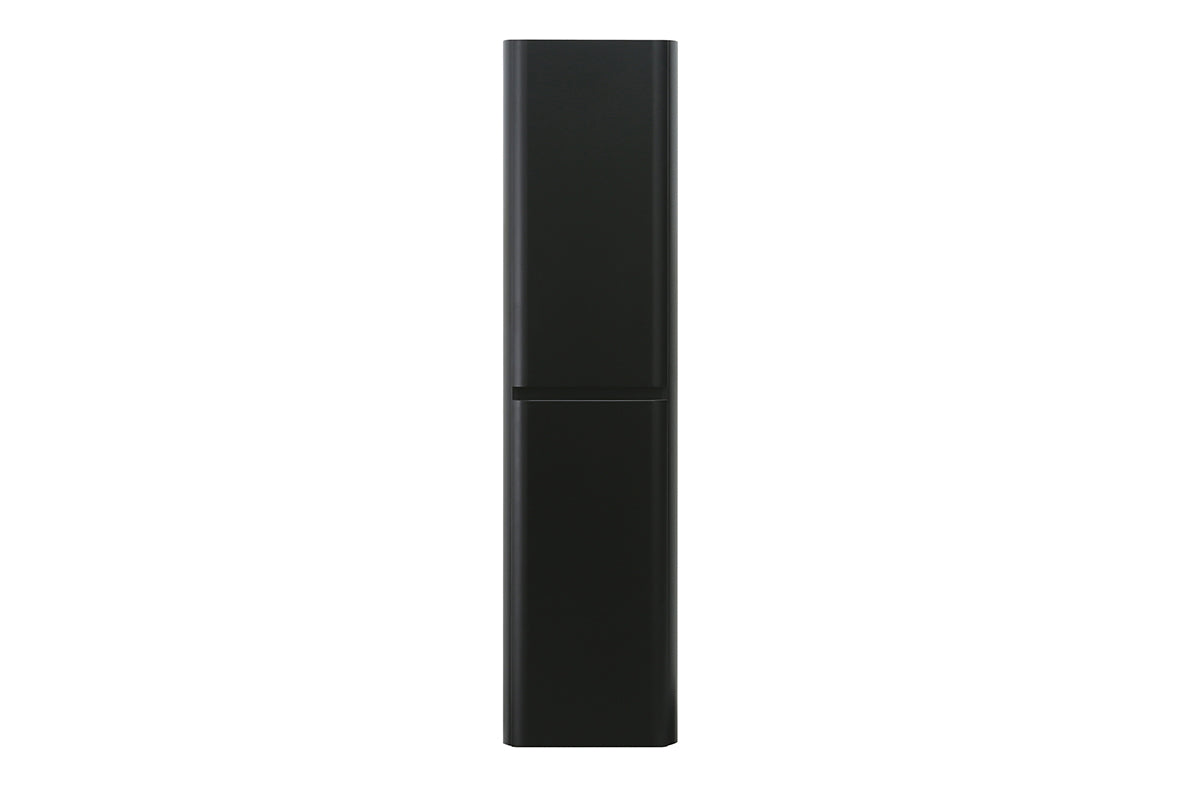 Novira kolomkast afgeronde hoeken 160 x 40 x 35 cm mat zwart – Wiesbaden – Mat Zwart – Kolomkasten | Dealplein