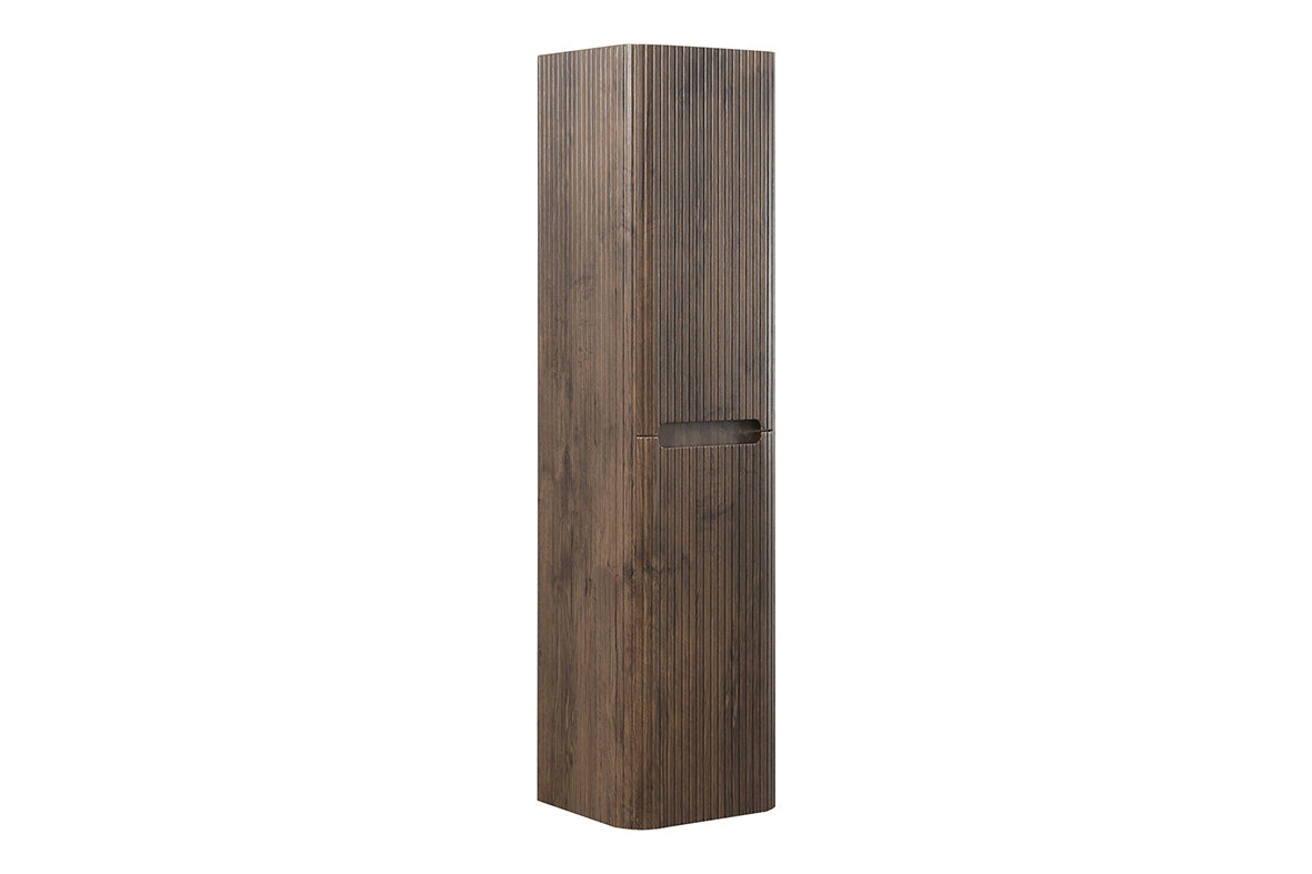 Wiesbaden Sulora kolomkast afgeronde hoeken geribbeld 160 x 40 x 35 cm bruin eiken