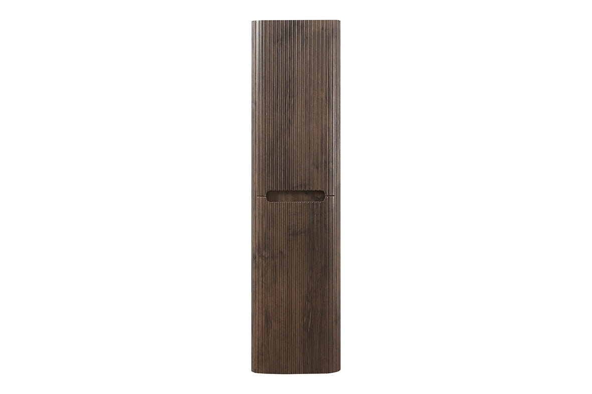 Wiesbaden Sulora kolomkast afgeronde hoeken geribbeld 160 x 40 x 35 cm bruin eiken