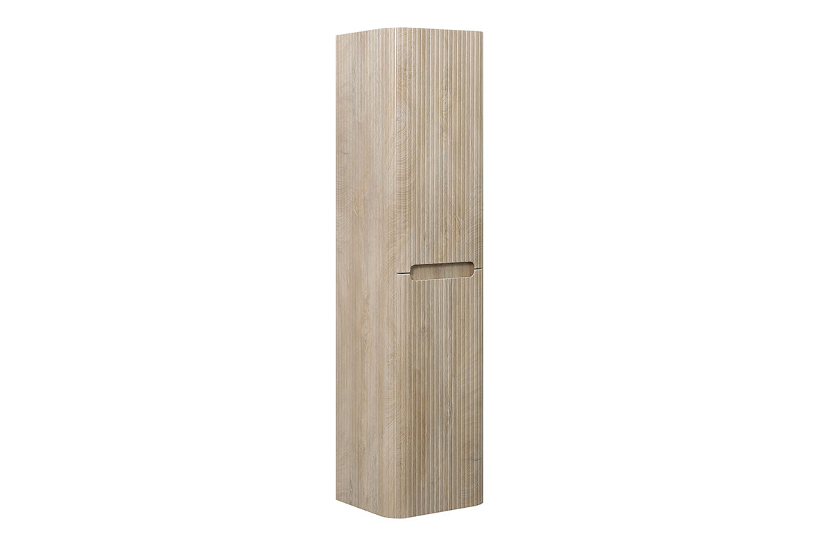 Wiesbaden Sulora kolomkast afgeronde hoeken geribbeld 160 x 40 x 35 cm licht eiken