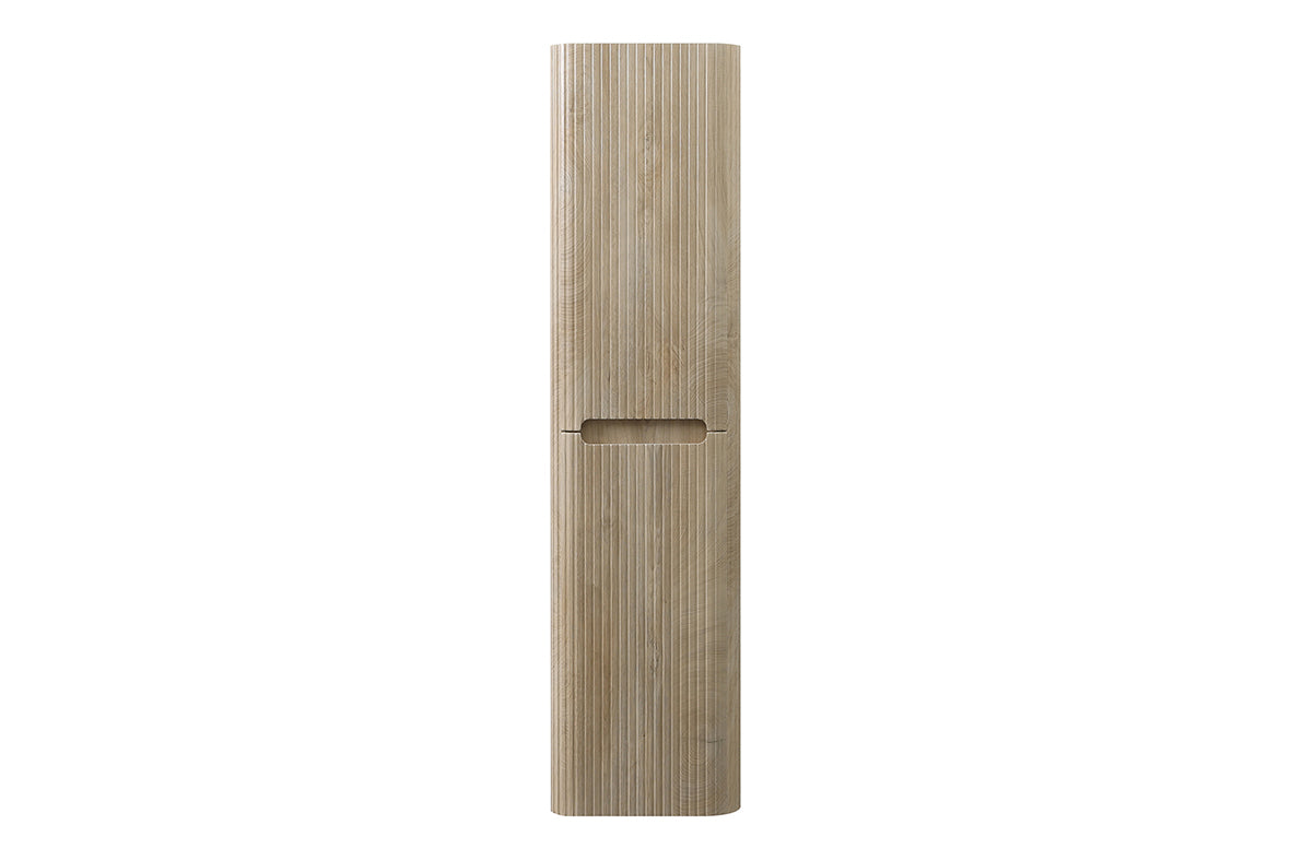Wiesbaden Sulora kolomkast afgeronde hoeken geribbeld 160 x 40 x 35 cm licht eiken