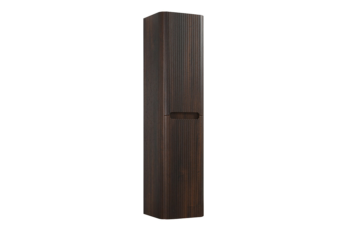 Wiesbaden Sulora kolomkast afgeronde hoeken geribbeld 160 x 40 x 35 cm walnoot