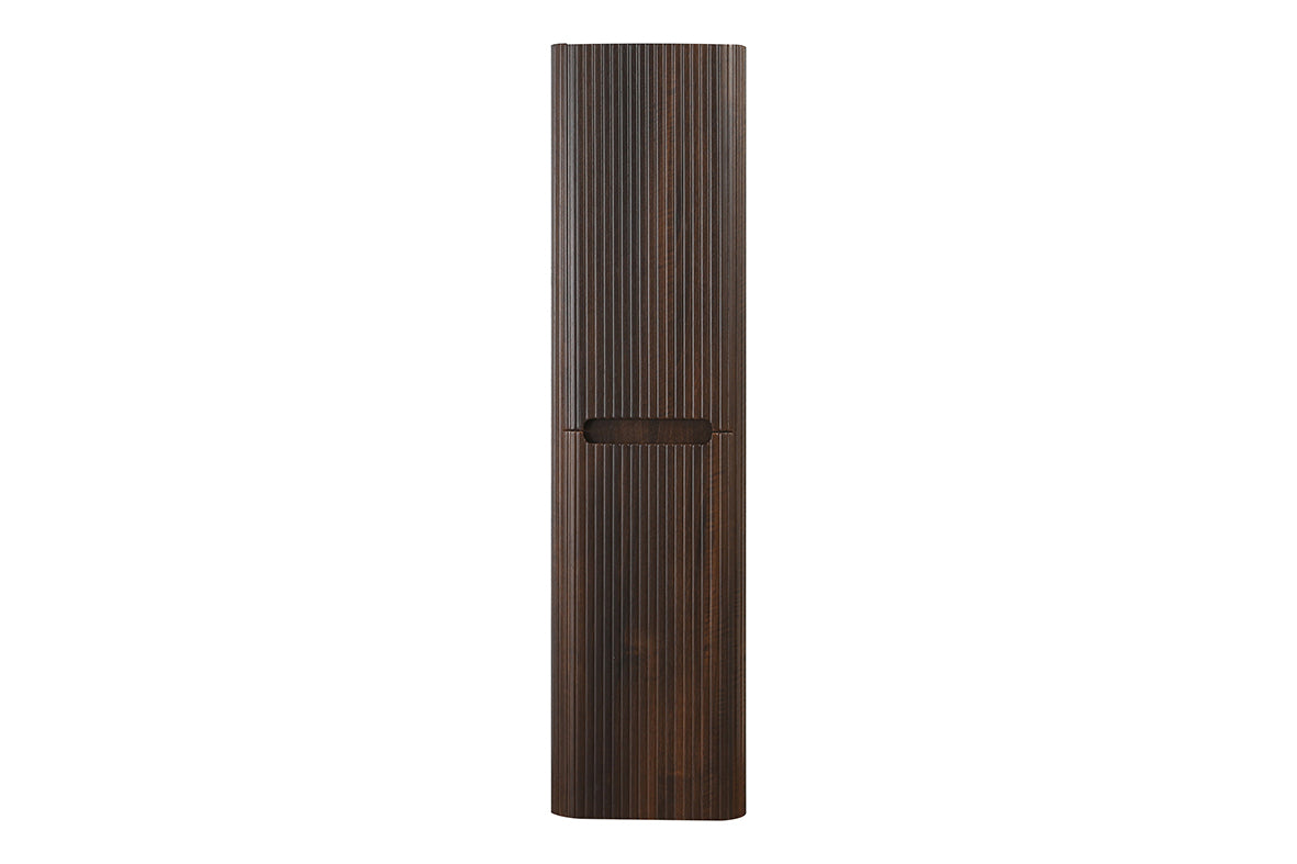 Wiesbaden Sulora kolomkast afgeronde hoeken geribbeld 160 x 40 x 35 cm walnoot