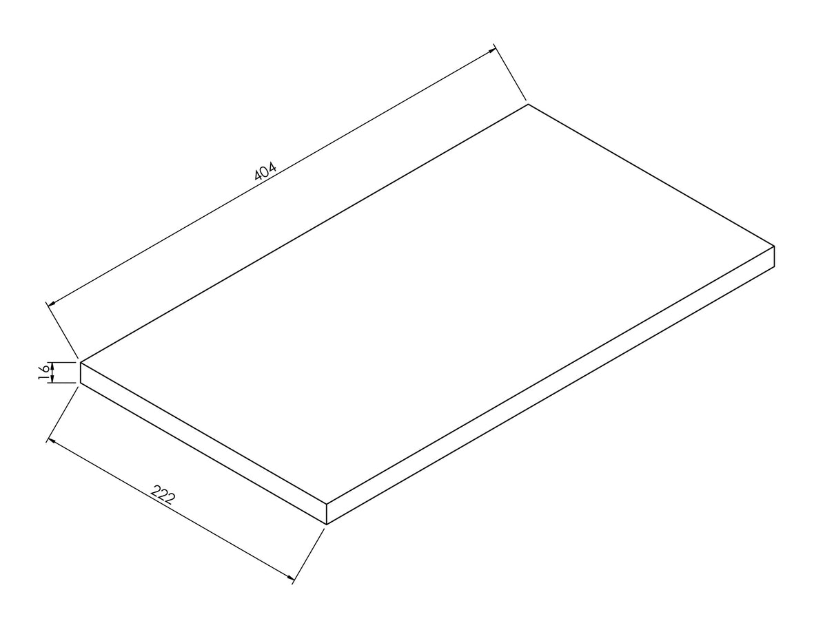 Alvara topblad 40x22 cm mat zwart – Wiesbaden – Mat Zwart – Topbladen | Dealplein