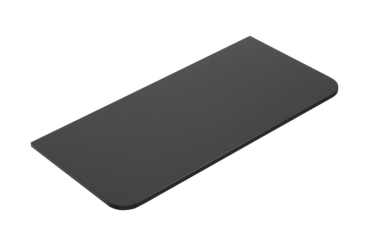 Wiesbaden Novira topblad afgeronde hoeken 80 x 48 cm mat zwart