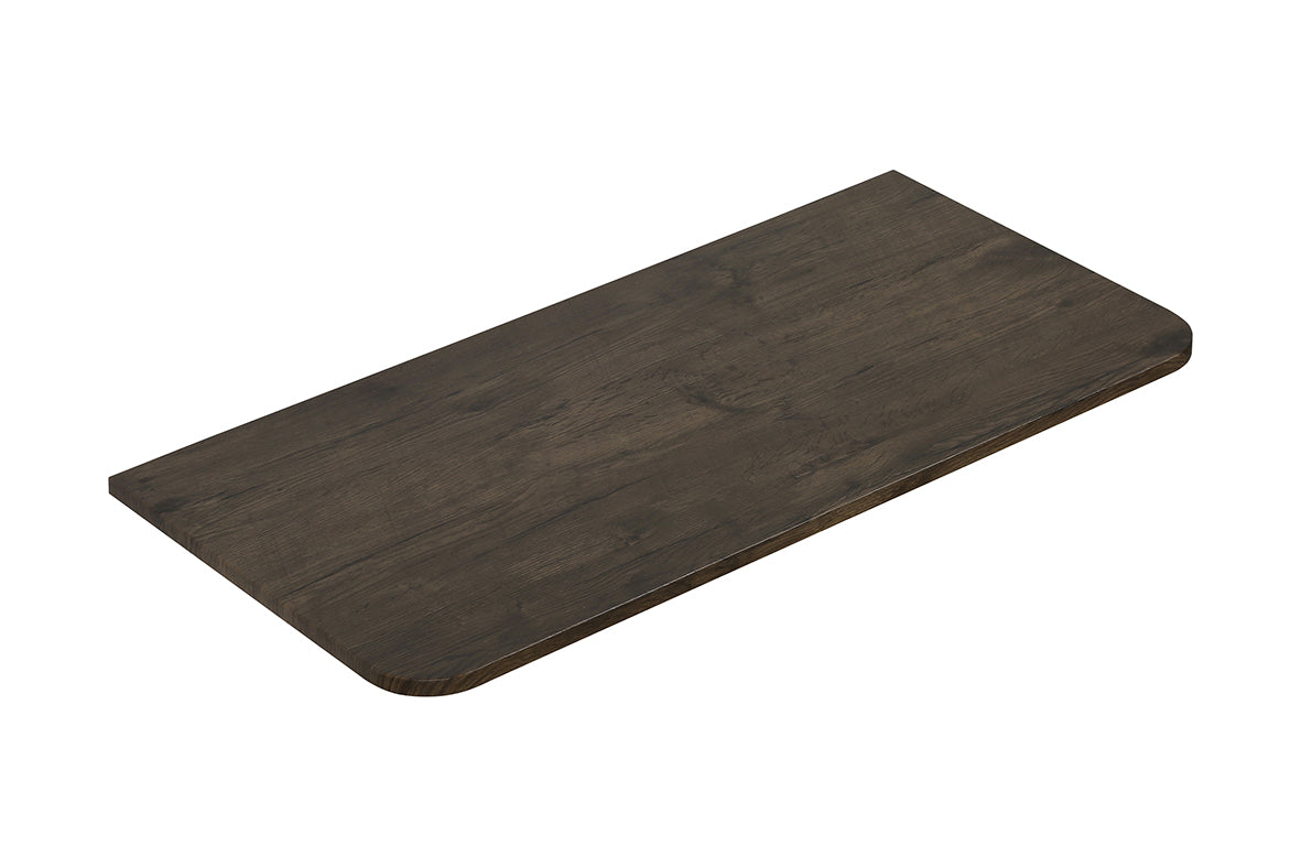 Wiesbaden Sulora topblad afgeronde hoeken 80 x 48 cm bruin eiken