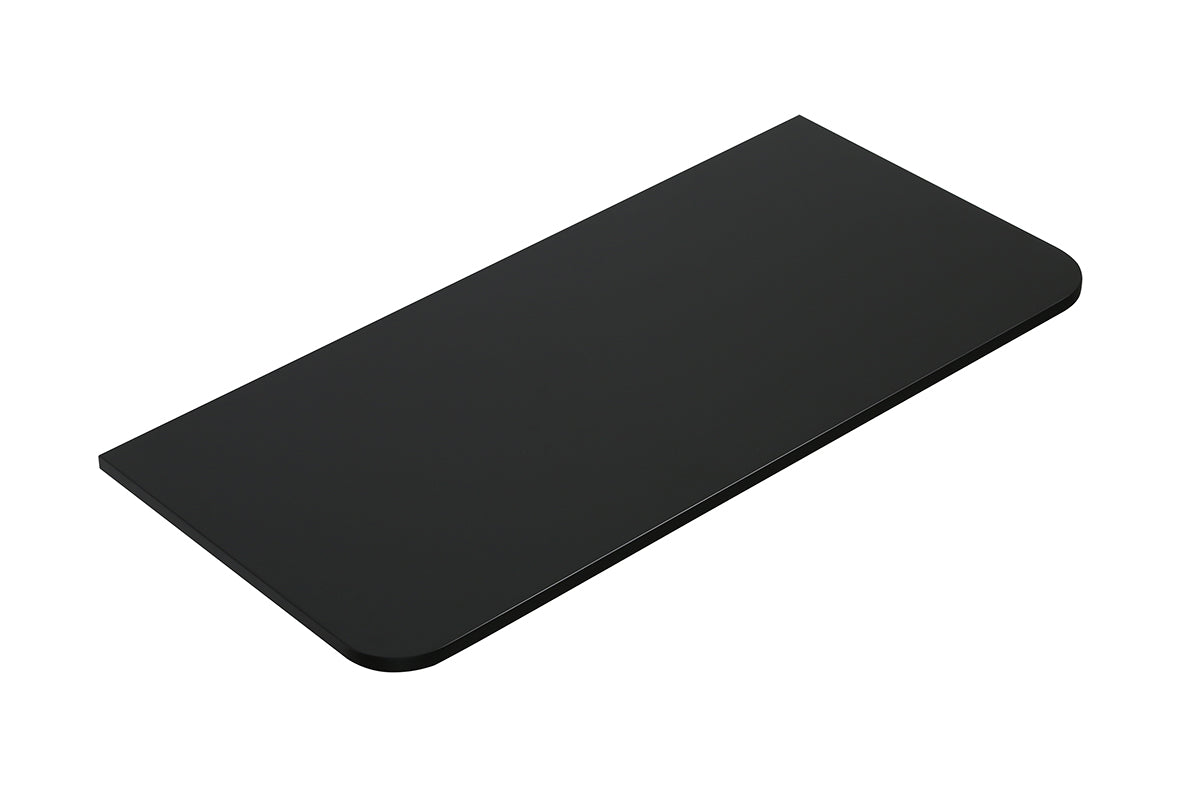 Sulora topblad afgeronde hoeken 100 x 48 cm mat zwart – Wiesbaden – Mat Zwart – Wastafelblad | Dealplein