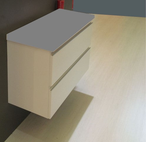 Shall onderkast 100 x 36 cm glans wit – Wiesbaden – Glans Wit – Badmeubelen | Dealplein