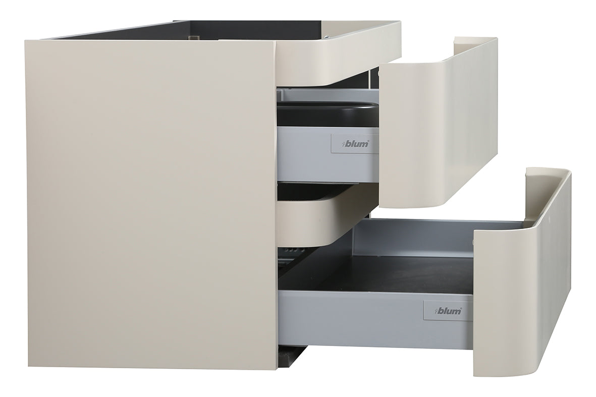 Novira onderkast afgeronde hoeken met 2 laden 1 uitsparing 80 x 48 cm mat zand – Wiesbaden – Onbekend – Badmeubelen | Dealplein
