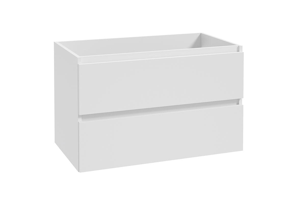 Wiesbaden Alvara onderkast met 2 laden 1 uitsparing 80 x 46 cm mat wit