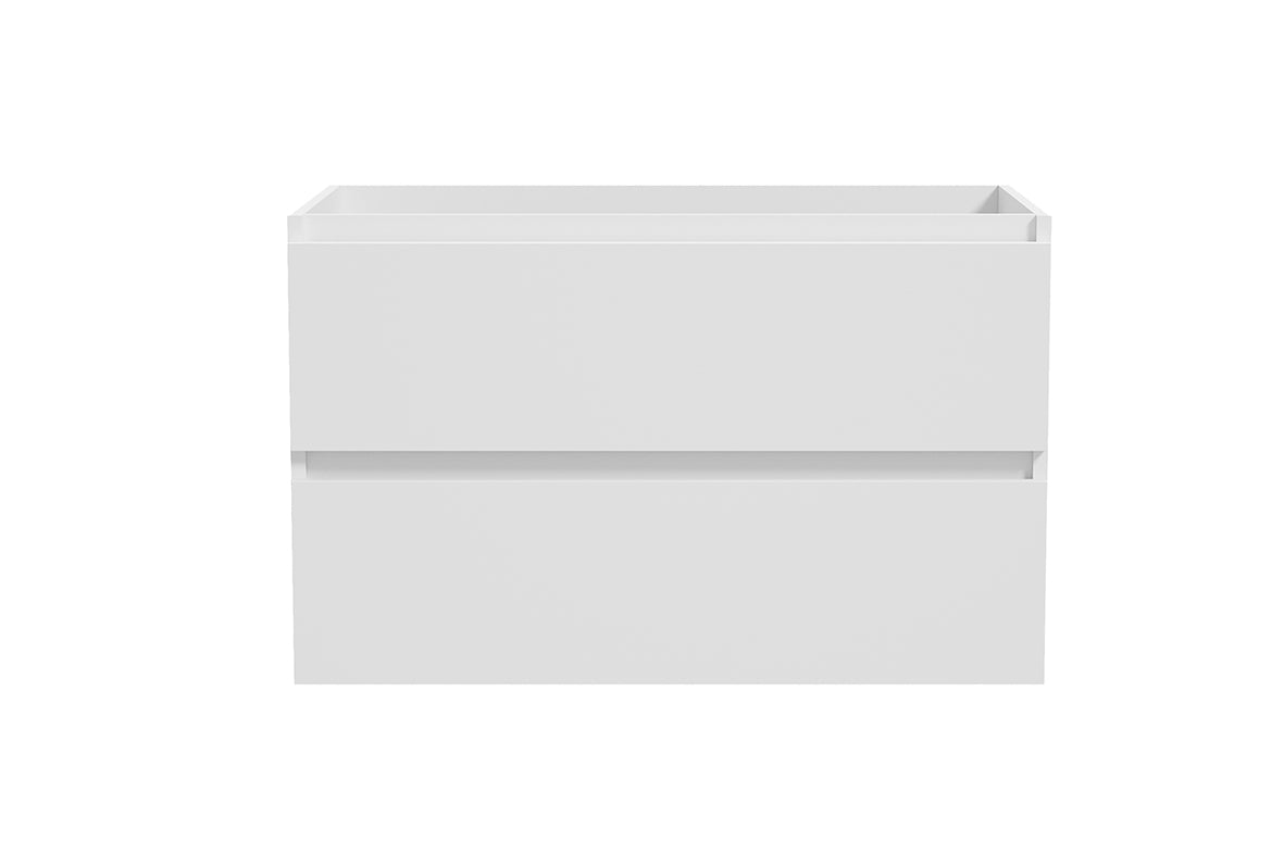Wiesbaden Alvara onderkast met 2 laden 1 uitsparing 80 x 46 cm mat wit
