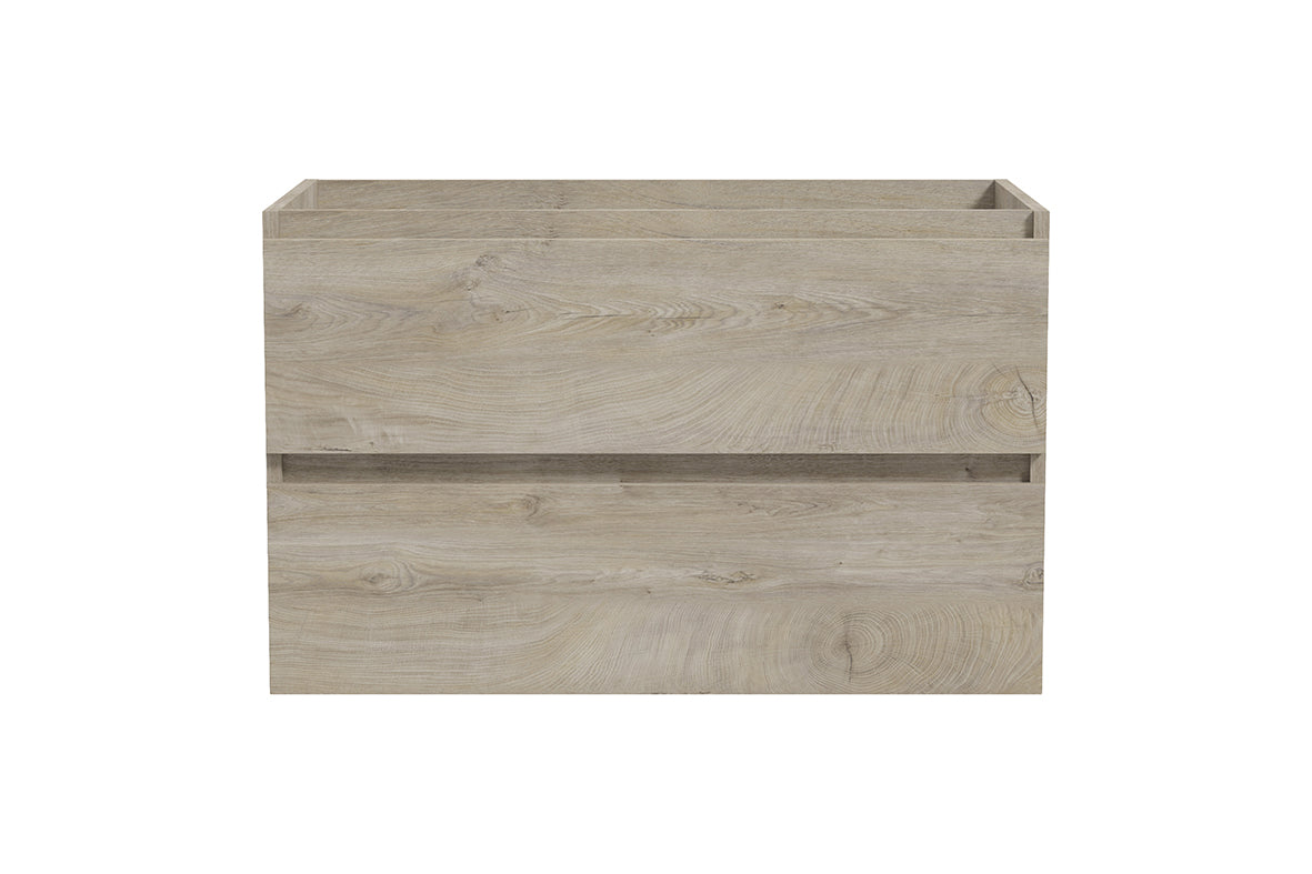 Wiesbaden Alvara onderkast met 2 laden 1 uitsparing 80 x 46 cm grijs eiken