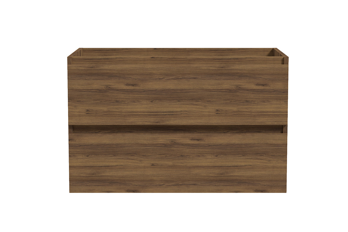 Alvara onderkast met 2 laden 1 uitsparing 80 x 46 cm warm eiken – Wiesbaden – Warm Eiken – Badmeubelen | Dealplein