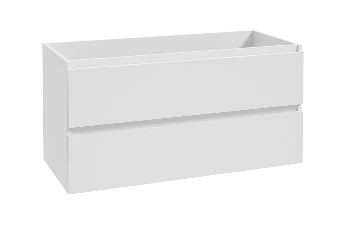 Wiesbaden Alvara onderkast met 2 laden 1 uitsparing 100 x 46 cm mat wit