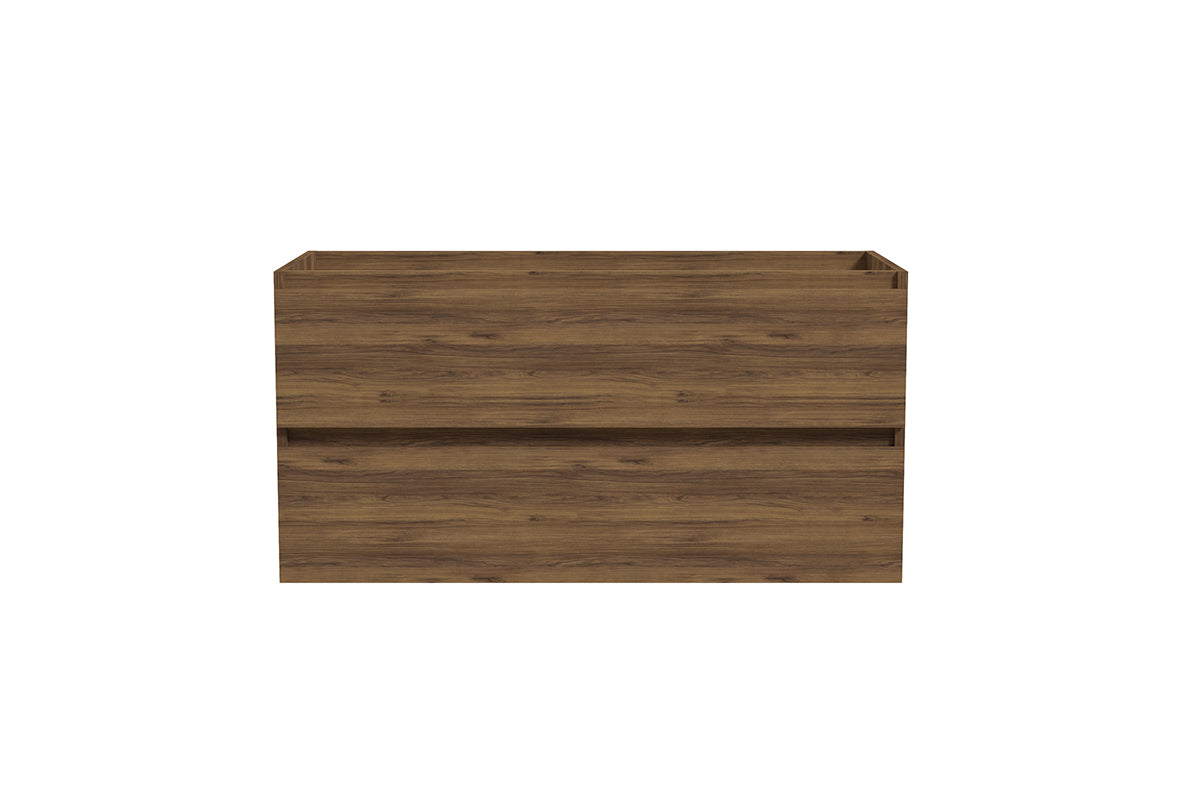 Alvara onderkast met 2 laden 1 uitsparing 100 x 46 cm warm eiken – Wiesbaden – Warm Eiken – Badmeubelen | Dealplein