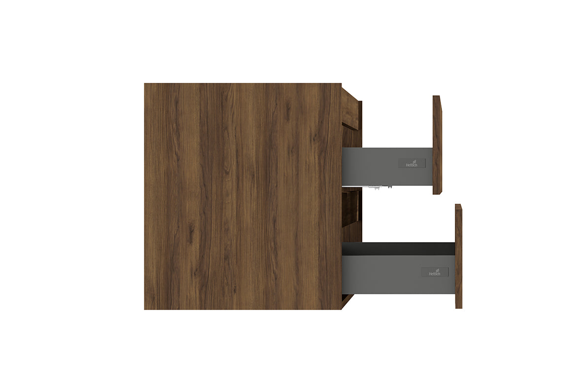Alvara onderkast met 2 laden 1 uitsparing 100 x 46 cm warm eiken – Wiesbaden – Warm Eiken – Badmeubelen | Dealplein