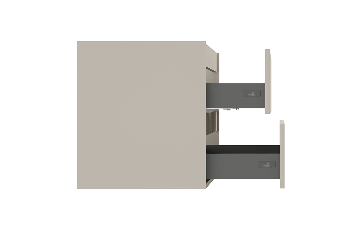 Wiesbaden Alvara onderkast met 2 laden 1 uitsparing 100 x 46 cm cashmere