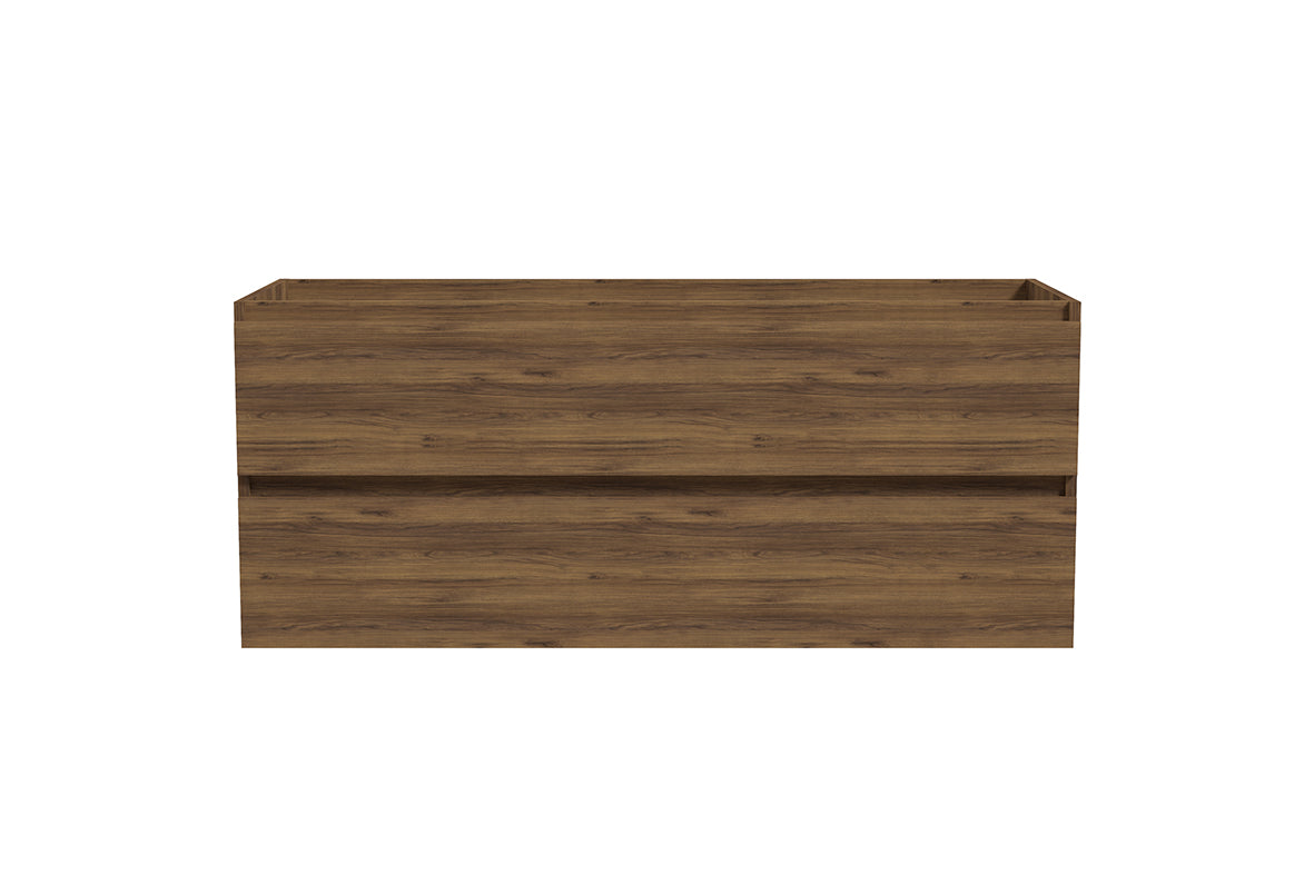Alvara onderkast met 2 laden 2 uitsparingen 120 x 46 cm warm eiken – Wiesbaden – Warm Eiken – Badmeubelen | Dealplein