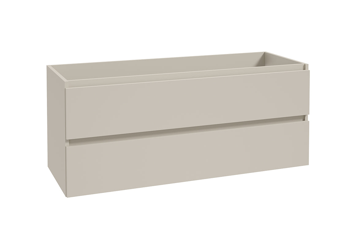 Alvara onderkast met 2 laden 2 uitsparingen 120 x 46 cm cashmere – Wiesbaden – Cashmere – Badmeubelen | Dealplein