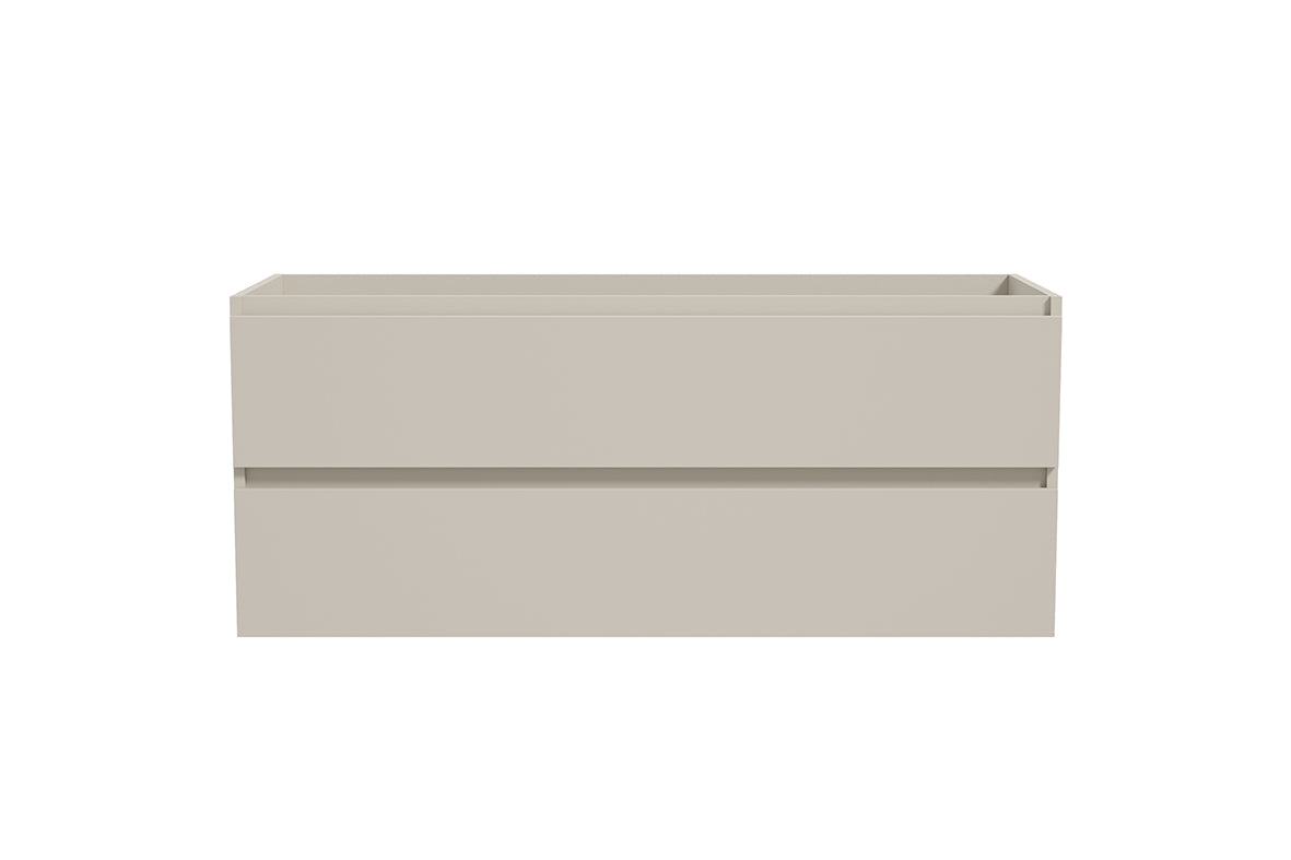 Alvara onderkast met 2 laden 2 uitsparingen 120 x 46 cm cashmere – Wiesbaden – Cashmere – Badmeubelen | Dealplein