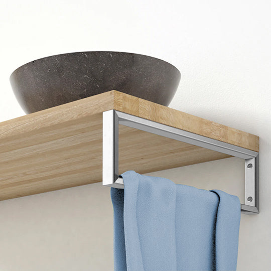 Ophangbeugel vierkant 460 x 220 mm chroom – Xellanz – Chroom – Wastafelblad | Dealplein