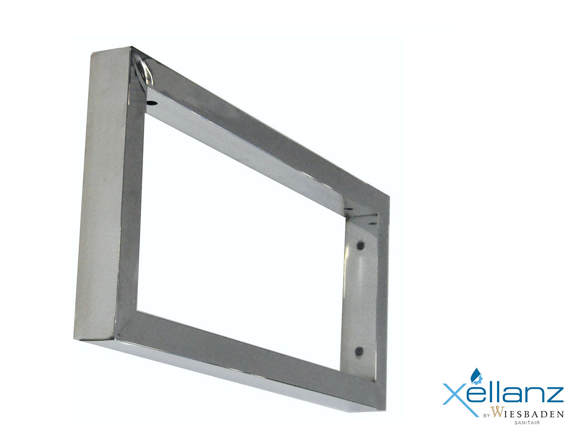 Ophangbeugel vierkant 460 x 220 mm chroom – Xellanz – Chroom – Wastafelblad | Dealplein