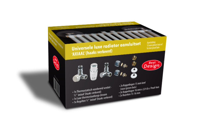 Radiator-Aansluitset Axiaal Universeel (DS-GEEL)