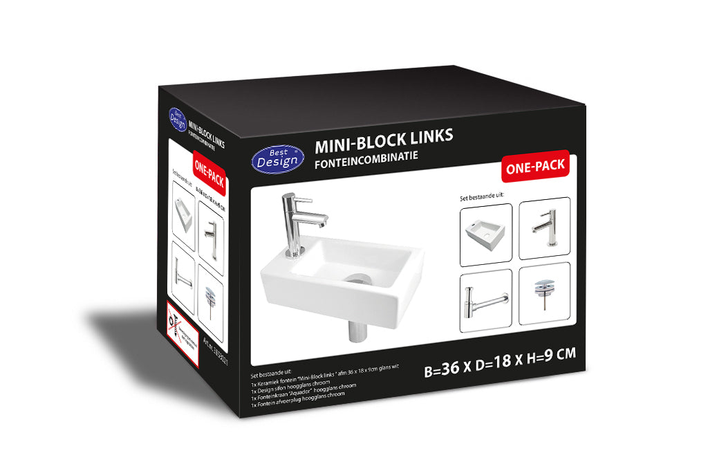 One Pack Fonteincombinatie Mini-Block Links