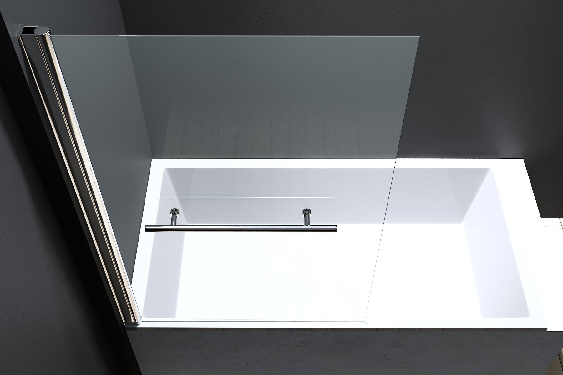 Erico badwand incl.handd-beugel 80x140cm NANO glas 6mm