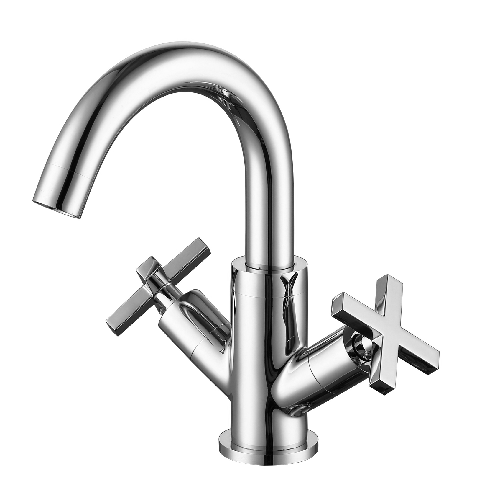 Chrome New-Jax wastafelmengkraan H=22cm