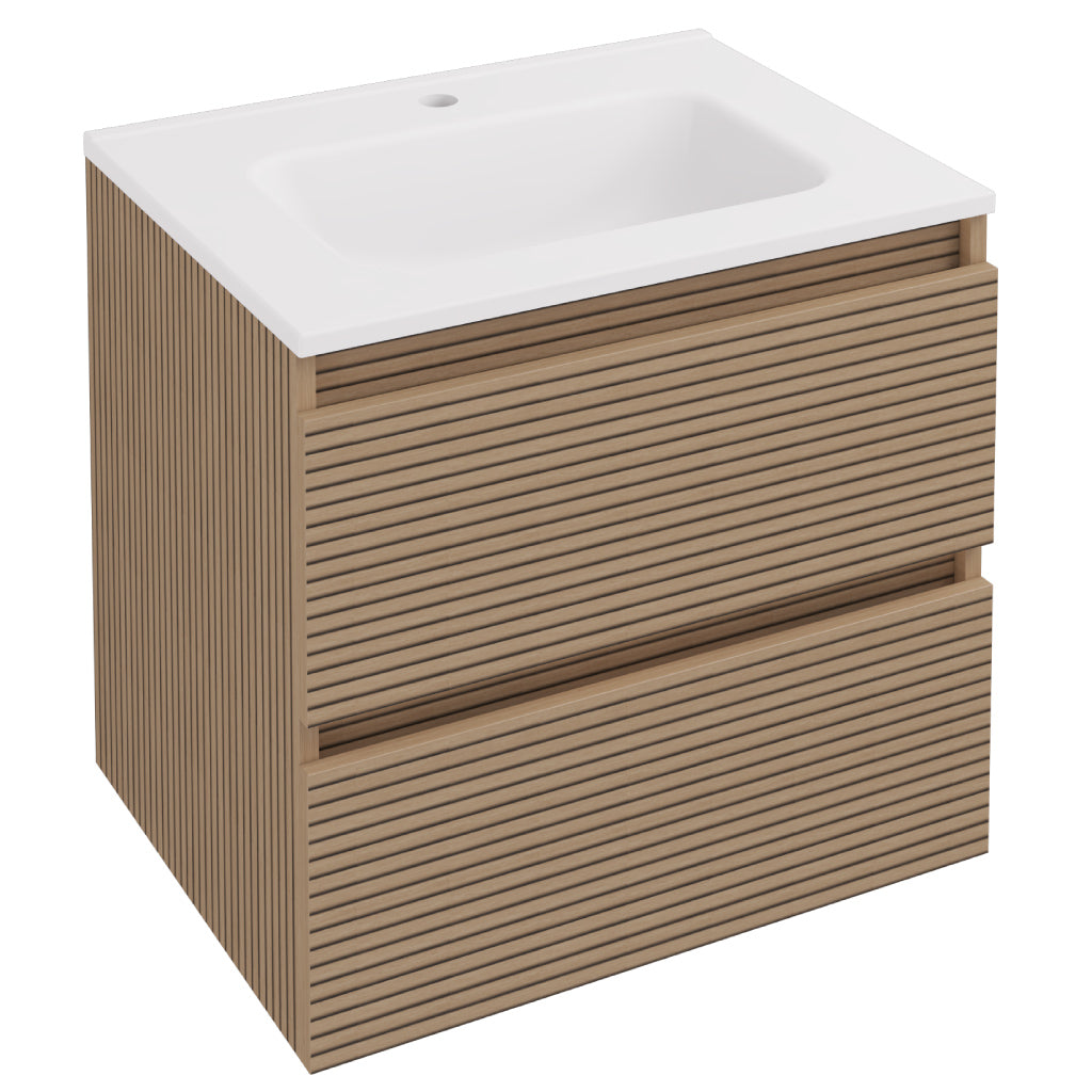 Eastbrook Olympia Staand Badmeubel 60x46 Cm Met Lades Gefreesd Front Wit