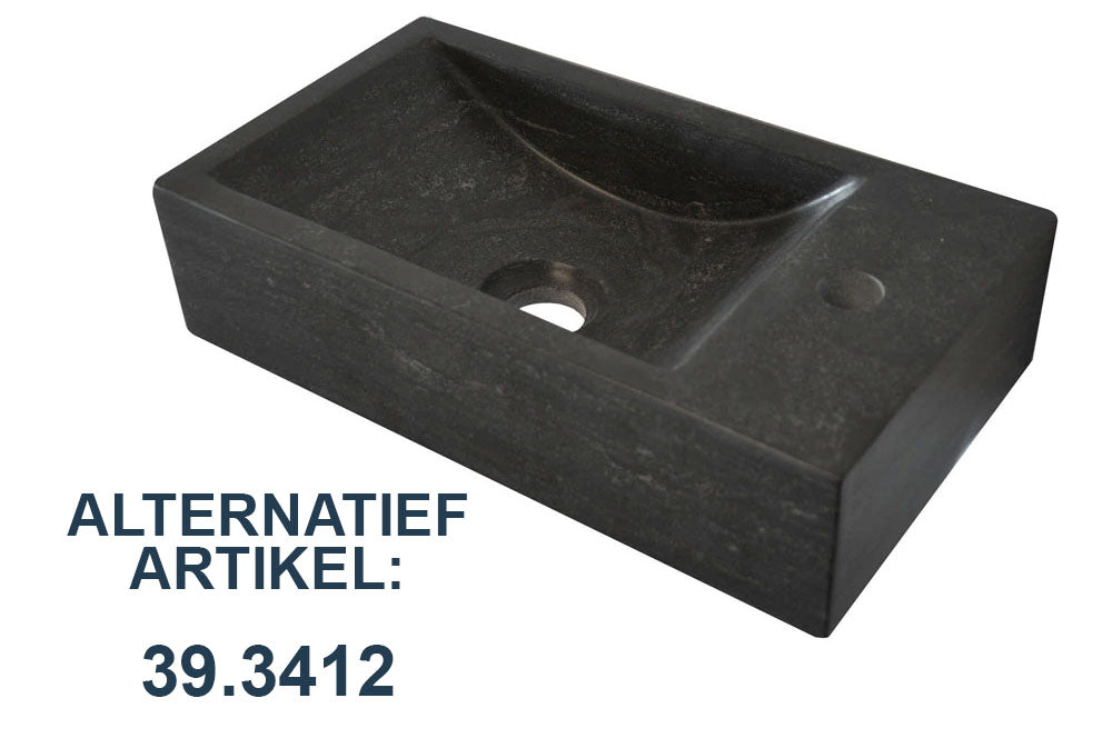 Raw fontein rechts 40x22x10 cm hardsteen gezoet – Wiesbaden – Vermelde uitvoering – Fontein | Dealplein