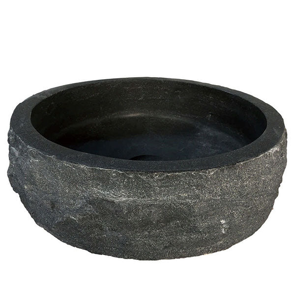 Raw waskom rond hamerslag 40x12 cm hardsteen gezoet – Wiesbaden – Onbekend – Waskommen | Dealplein