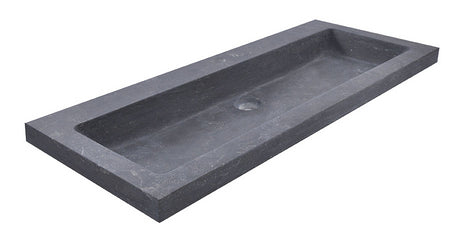 Raw wastafel enkel met 1 kraangat 100x46x5 cm hardsteen gezoet – Wiesbaden – Vermelde uitvoering – Meubelwastafel | Dealplein