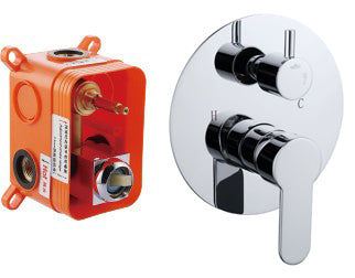 Chrome Prato Inbouw Douchemengkraan + Omstel 2 Functies Incl.Inb Box