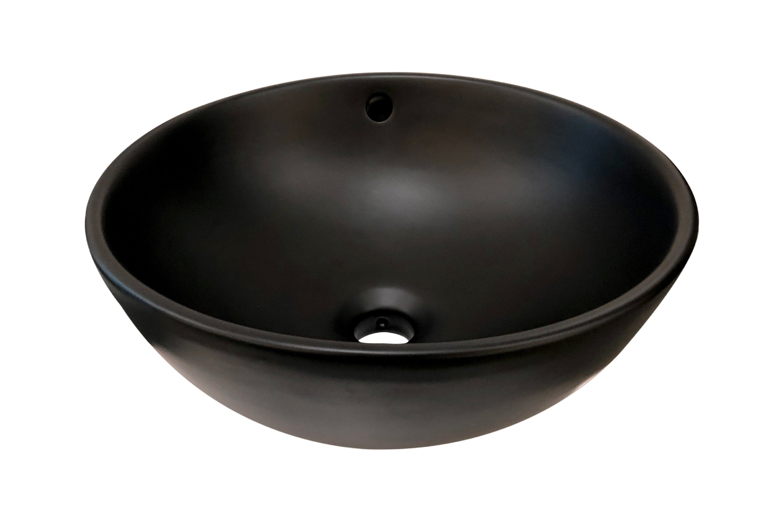 Ancona Opbouw-Wasom Mat Zwart Ø 38cm H = 16 cm