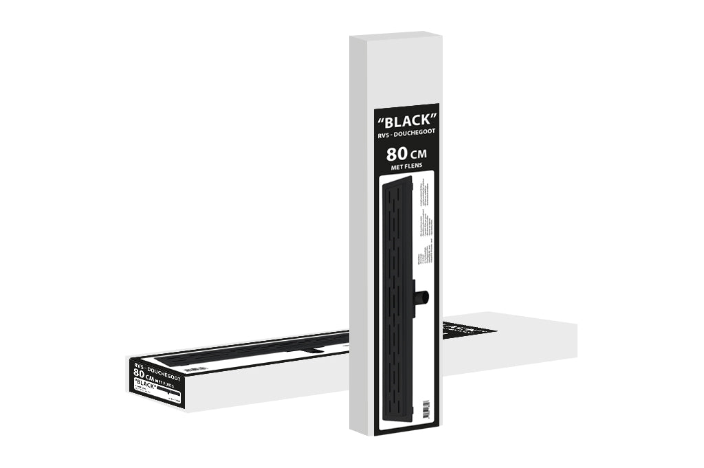 Nero Black Douchegoot met Flens 80 cm Mat Zwart