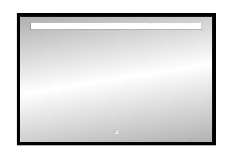 Badkamerspiegel Best Design Nero Miracle B 120×80 cm Mat Zwart — met LED-verlichting
