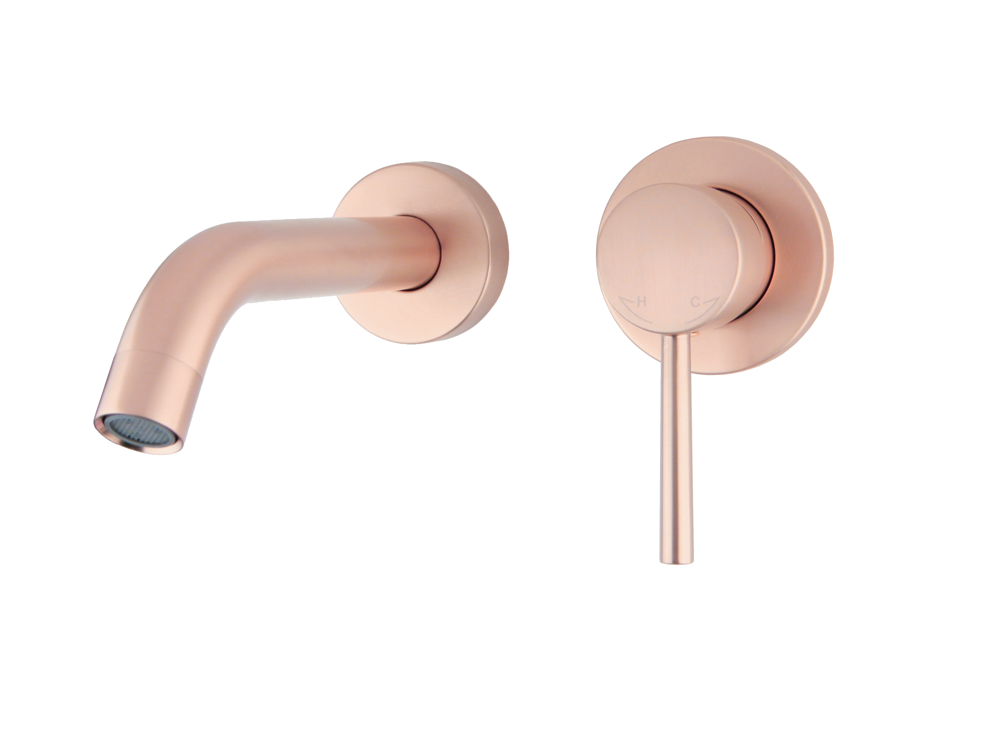 Lyon inbouw-wandmengkraan uitl=20cm rosé-mat-goud