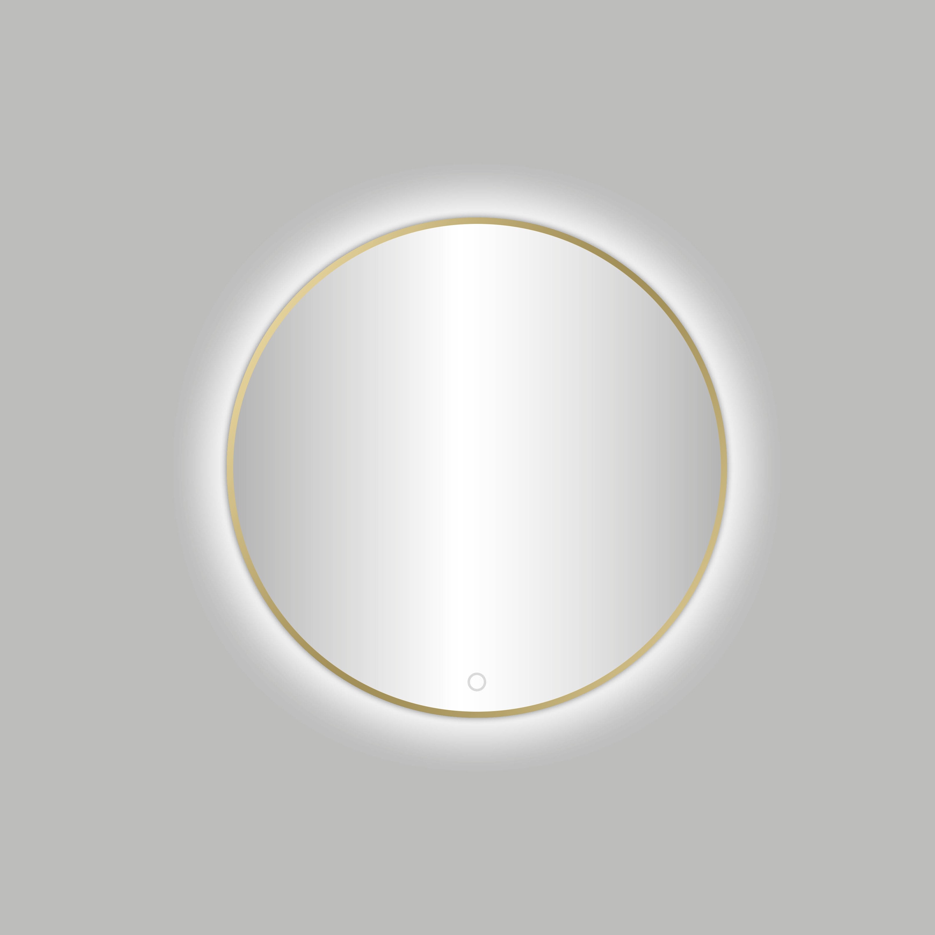 Badkamerspiegel Best Design Nancy Venetië Thin Ø 60 cm Mat Goud — met LED-verlichting