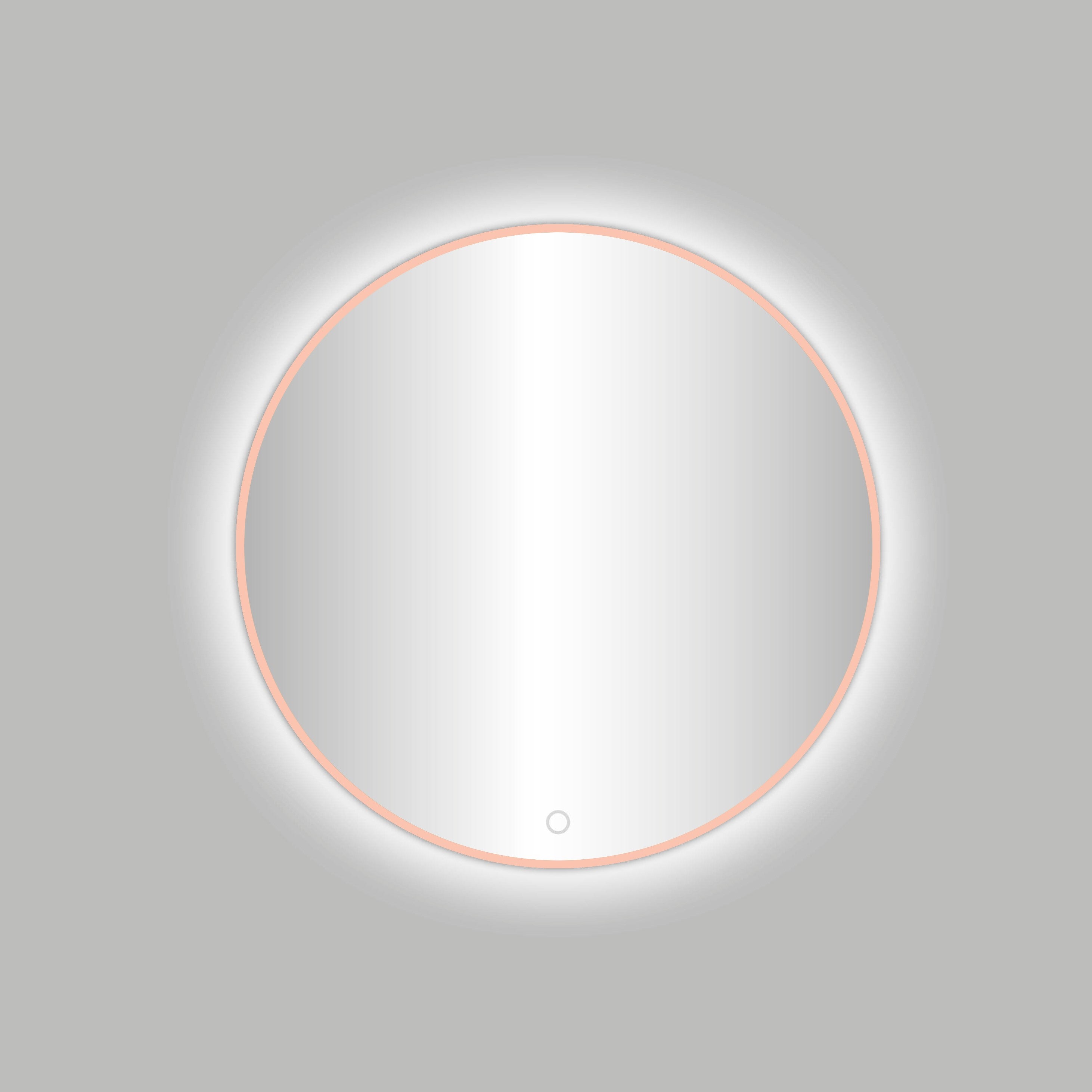 Badkamerspiegel Best Design Lyon Venetië Thin Ø 80 cm Mat Goud — met LED-verlichting