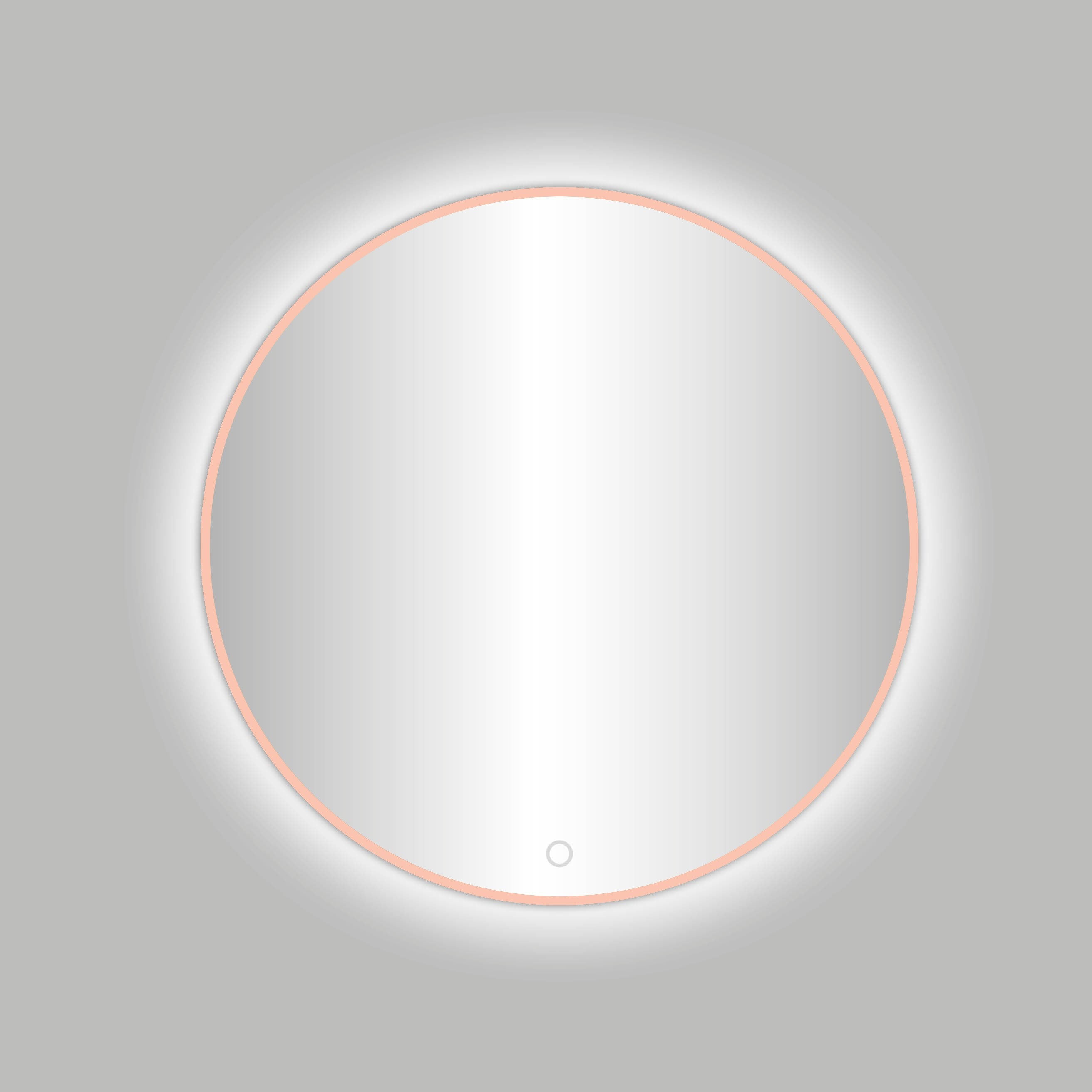 Badkamerspiegel Best Design Lyon Venetië Thin Ø 100 cm Mat Goud — met LED-verlichting