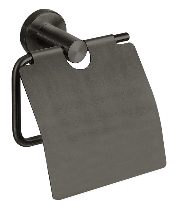 Moya Toiletrolhouder met Klep Gun Metal