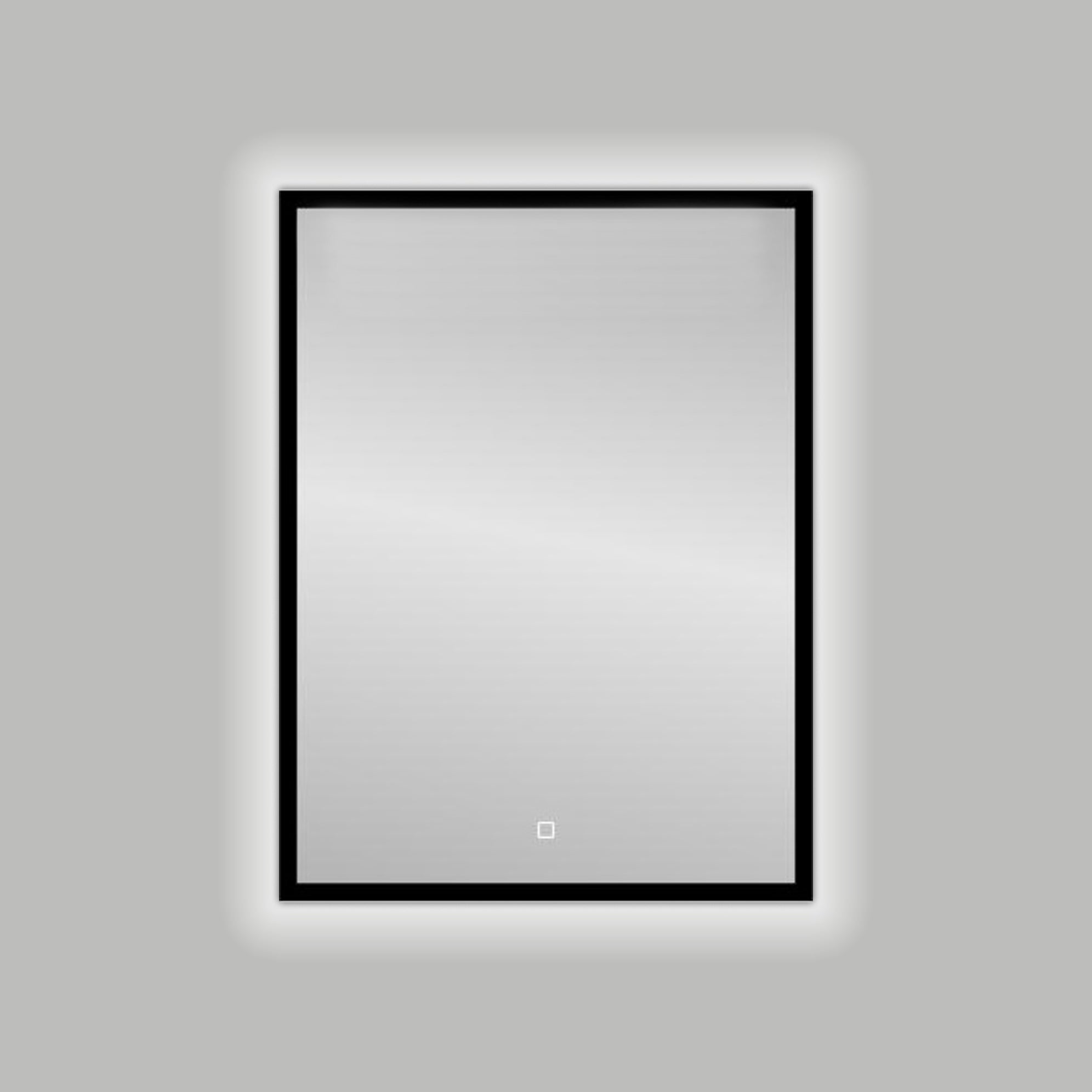 Badkamerspiegel Best Design Nero Solaro B 60×80 cm Mat Zwart — met LED-verlichting
