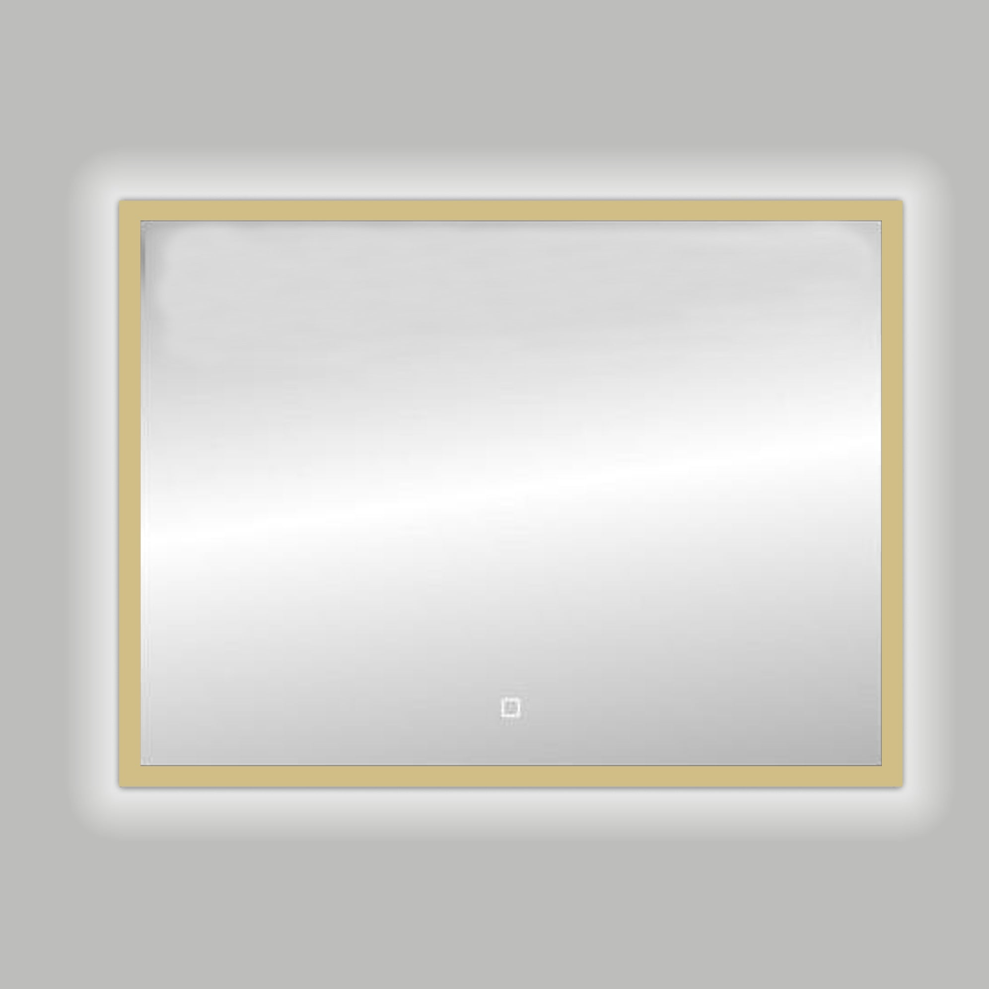 Badkamerspiegel Best Design Nancy Isola B 100×80 cm Mat Goud — met LED-verlichting