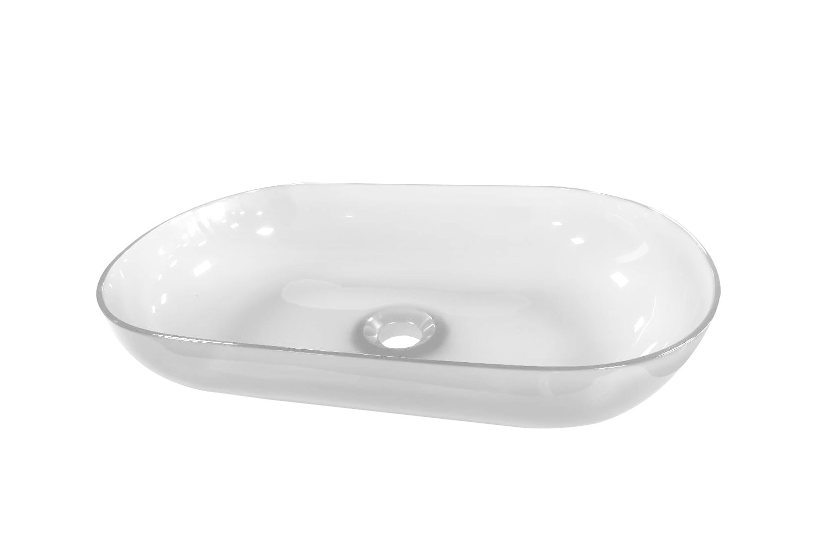 Opbouw-Waskom Color Transpa-Clear 54x34x12cm