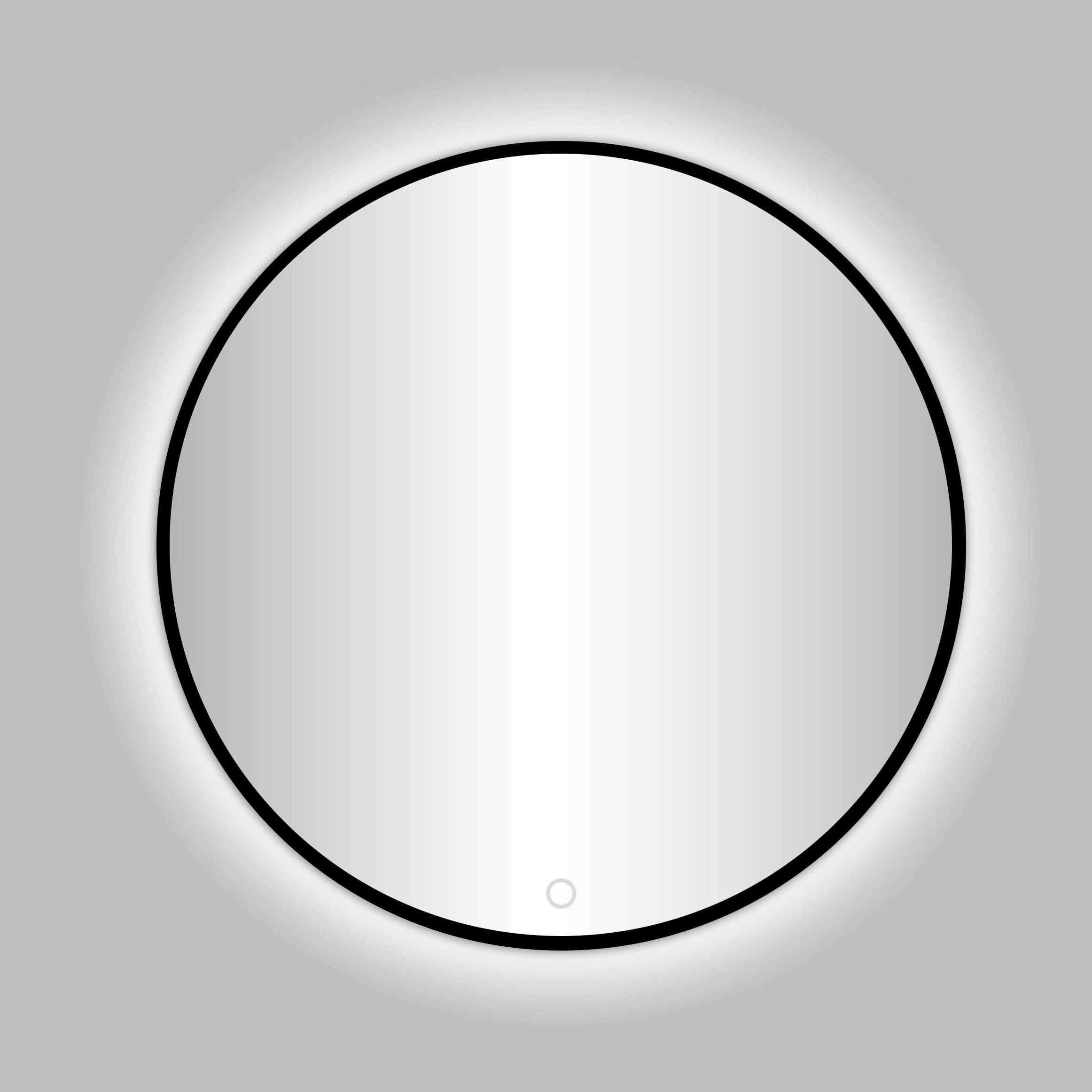 Badkamerspiegel Best Design Nero Venetië Ø Ø 120 cm Mat Zwart — met LED-verlichting