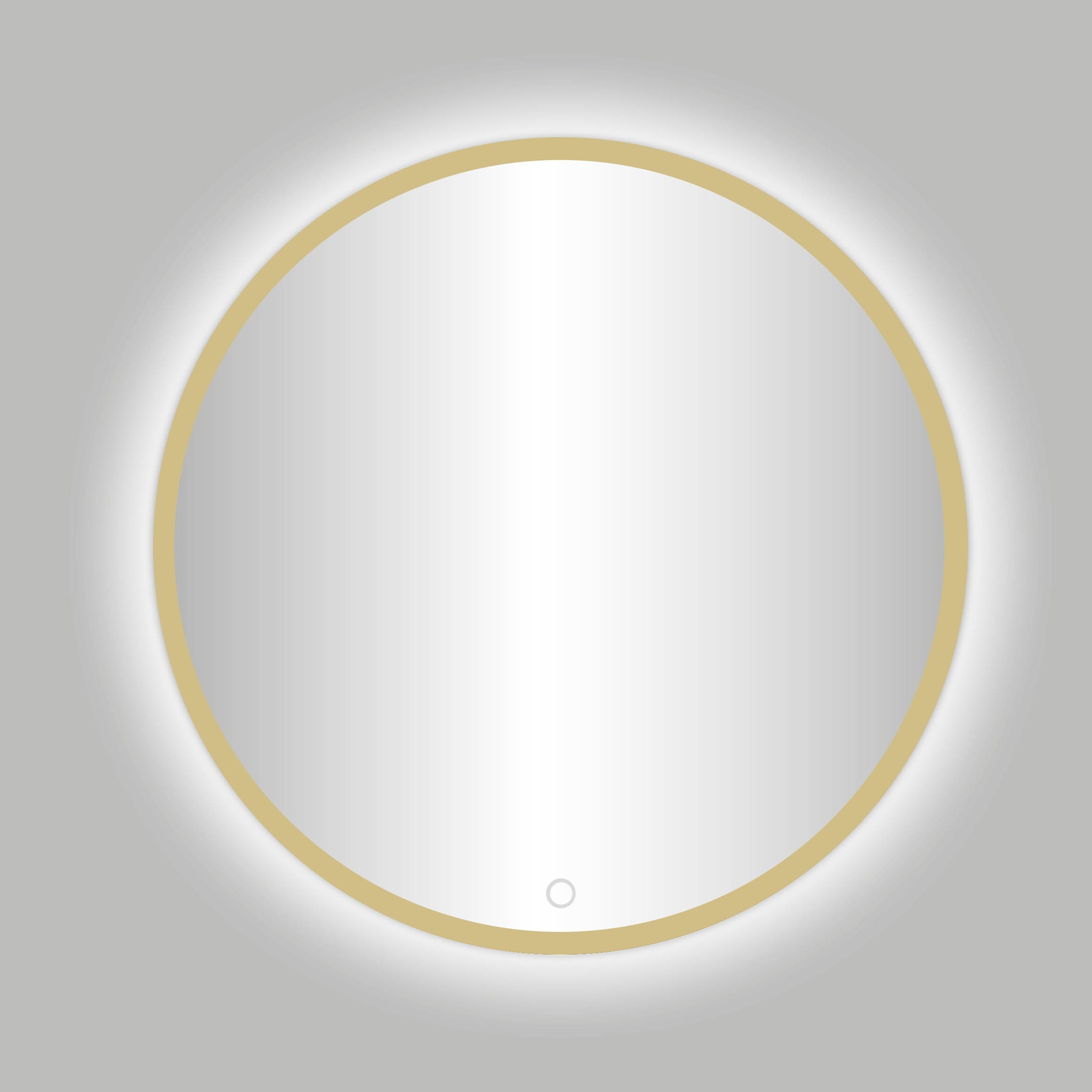 Badkamerspiegel Best Design Nancy Rivoli Ø Ø 120 cm Mat Goud — met LED-verlichting