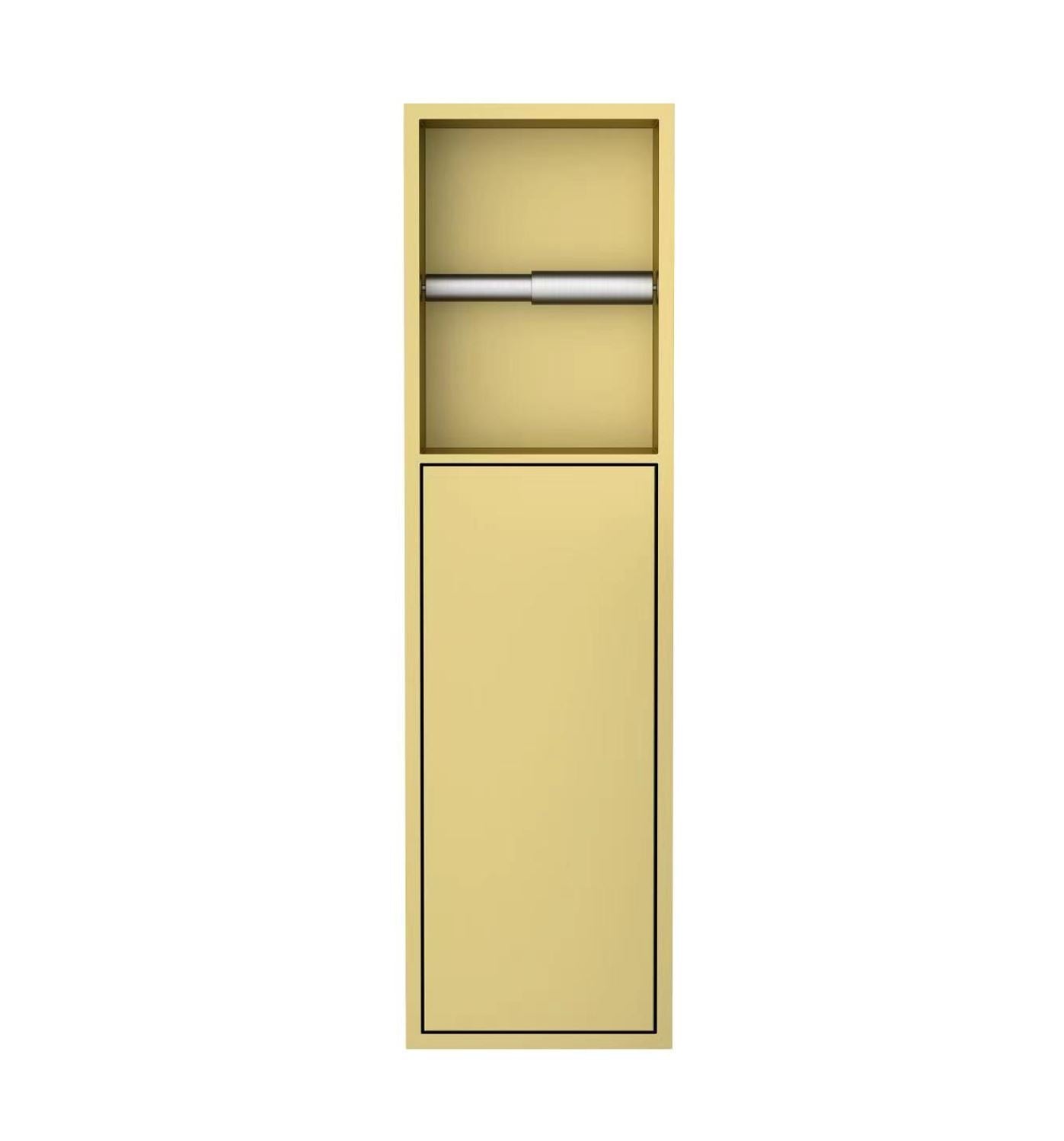 Nancy Zione Inbouw-Closetrolhouder incl. Deur 60x17x12 cm Mat Goud