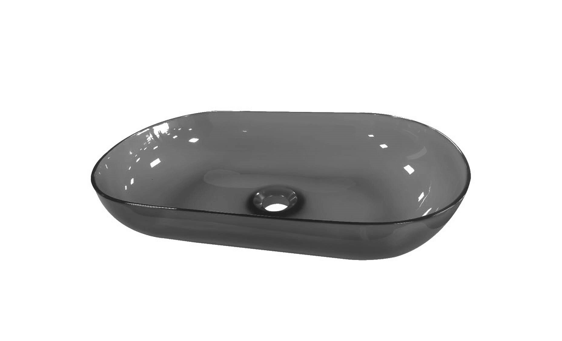 Opbouw-Waskom Color Transpa-Black 54 x 34 x 12 cm